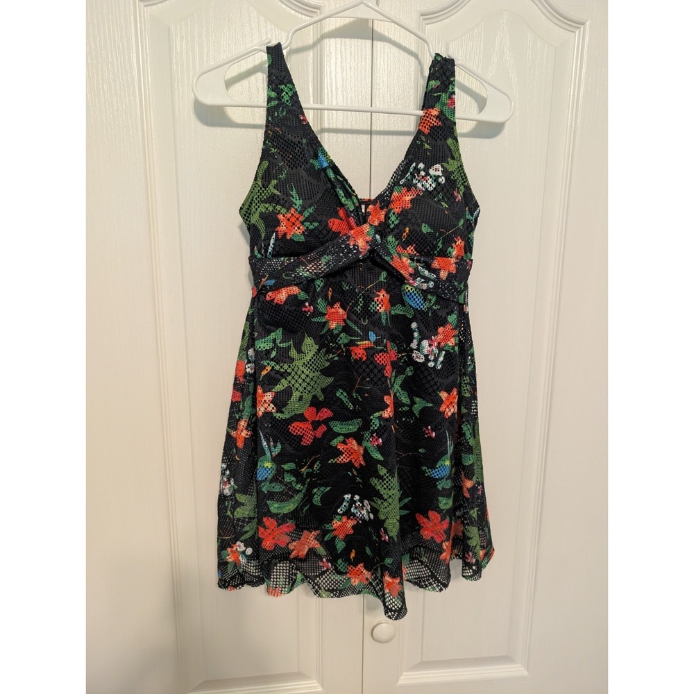 women swim dress size small floral